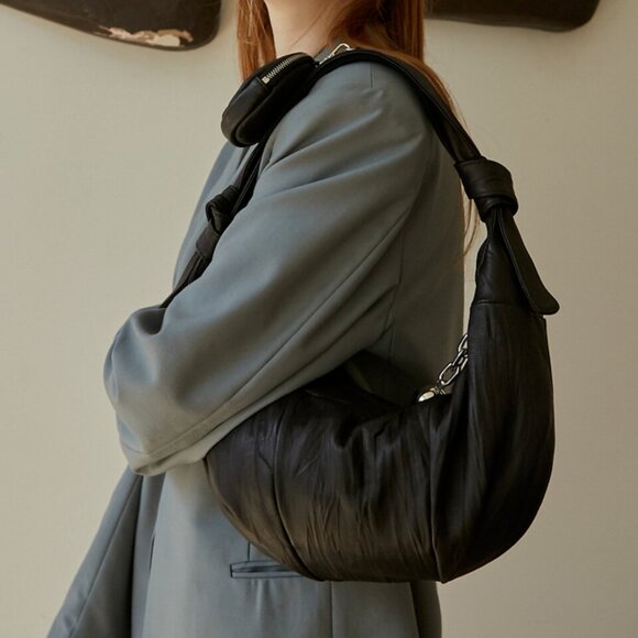 DeMAKER, Onion Medium Bag,  Black Sheep Skin, with Circle Pouch - Picture 5 of 5